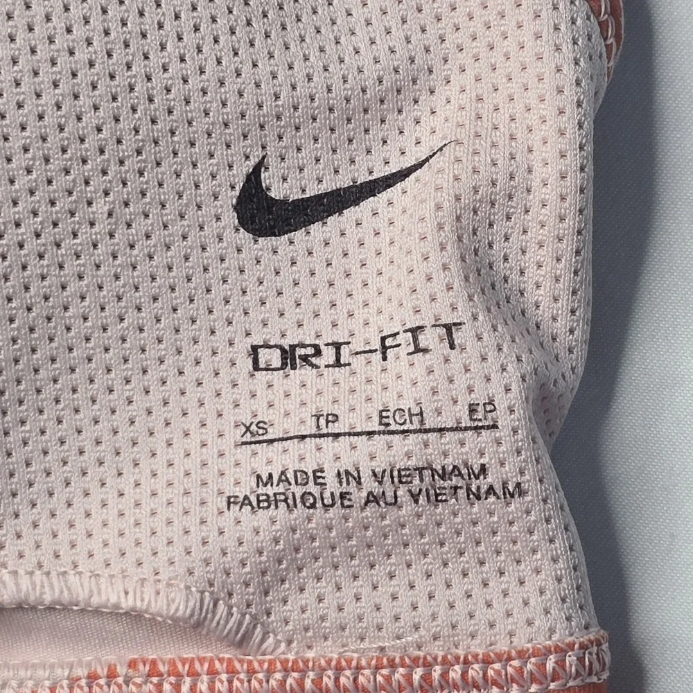 Nike Sports Bra Womens XS Orange Pink Abstract Dri-FIT Indy Light Support Active